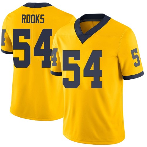 George Rooks Michigan Wolverines Men's NCAA #54 Maize Limited Brand Jordan College Stitched Football Jersey WBN4254WB